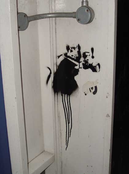 banksy rat stencil. would be a Banksy rat.